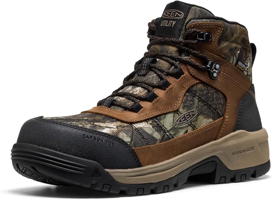 KEEN Utility mens Skokie Hiker Style Mid Height Composite Toe 90 Degree Waterproof