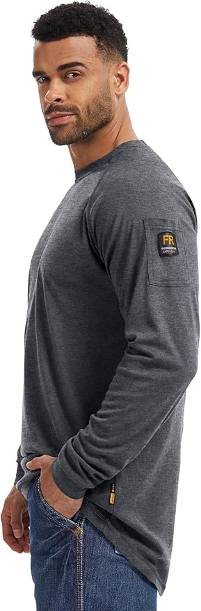 WORKWEYA FR Shirts for Men 5.5OZ Light Weight Welding Flame Resistant Shirts NFPA2112 CAT2