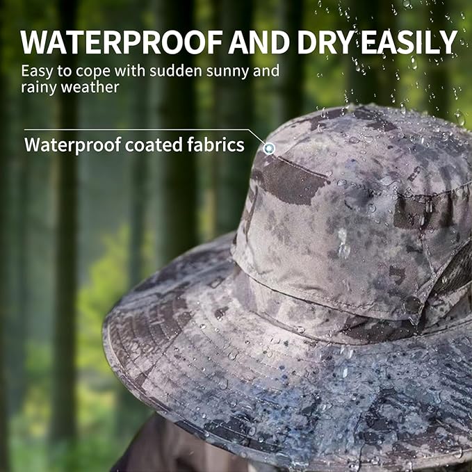 Wide-Brimmed Solar Fan Outdoor Fishing Hat, Solar and USB Charging, Long Battery Life Fan Hat, Waterproof Sun Hat Upf50+