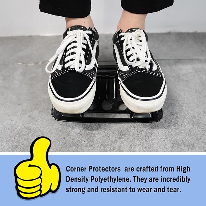 ANLULOAD Flatbed Edge Protector, Edge Corner Tie Down Protector, Flatbed Accessories Plastic Protector，Protects Cargo Edges from Wear and Tear,Black 10Pcs（9.5＂x 6.2＂x 3.7＂