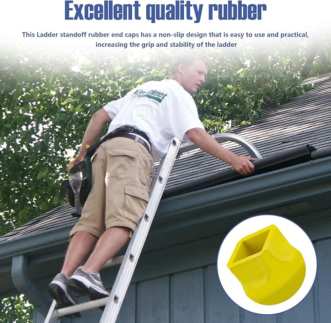 Ladder Stabilizer Bumpers Replacement for Werner Extension Ladder Stabilizer Rubber End Caps,Ladder Standoff Protective Covers Ladder Mitts Ladder Stabilizer Pads Non-Slipa 2 Pack