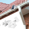 Gutter Mount for Ring Solar Panel, No-Drill Solar Panel Mount for Arlo, Eufy, Reolink for Maximum Sunlight Exposure (White, 1Pack)