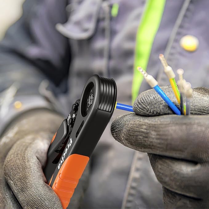 Preciva Ferrule Crimping Tool Kit, Hexagonal Ratchet Wire Crimp Pliers for AWG 28-7with 1250PCS Single & Twin Ferrules Connectors