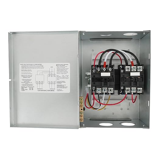 RV Automatic Transfer Switch, 120/240 VAC, 50 Amp, Automatic Transfer Relay Switch for RV, Speedboats