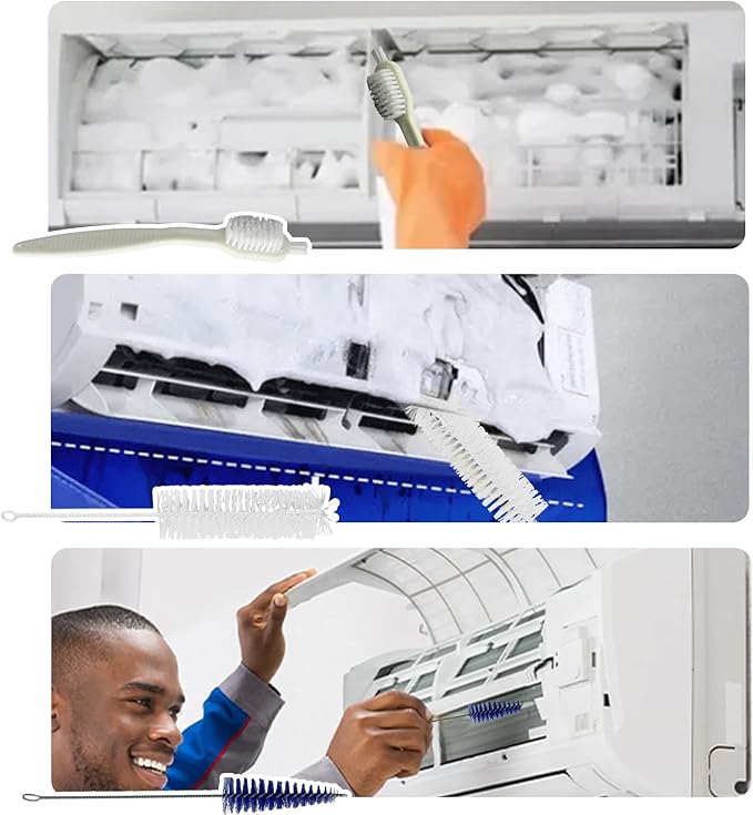 Mini Split Cleaning Kit for Air Conditioner,2 Bottles of air Conditioner Cleaner,2 Air Conditione Waterproof Bag, 4 Wall Mounted Air Conditioner Cleaning Tools,1 Spray Bottle etc.