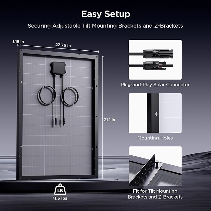 N-Type 16BB 200 Watt Solar Panel, 2×100W Solar Panels, 25% High Efficiency Monocrystalline PV Module,Compact Space-Saving for RV, Van, Marine, Cabin & Off-Grid 12/24VSystems