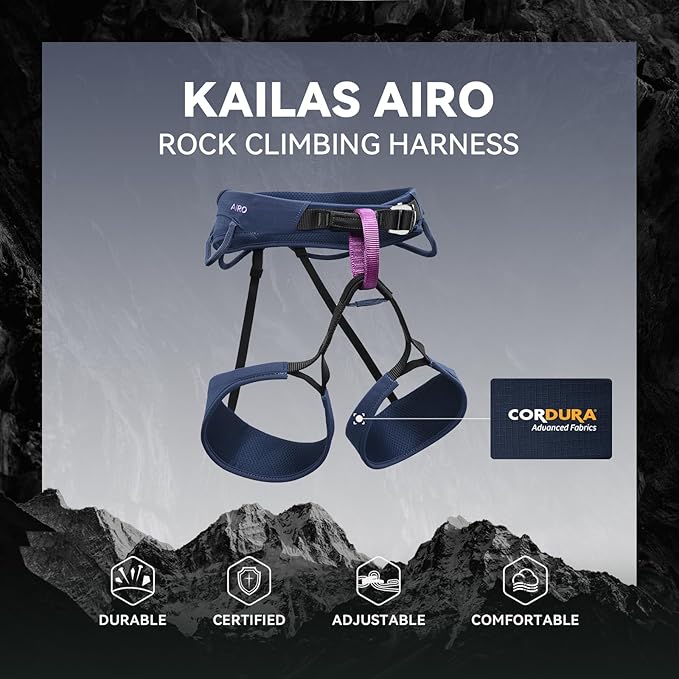 KAILAS Airo Rock Climbing Harness Men Roofing Harnesses Rescue Mountaineering Safety Belt Women Comfortable Lightweight