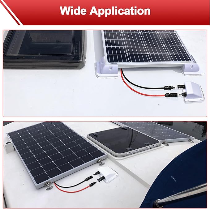 Waterproof Double Cable Entry Gland with 10Ft 10AWG Soft Copper Cable,UV Resistance Dual Cable Entry Housing for Rv, Boat,Camper (with 10ft Cable)