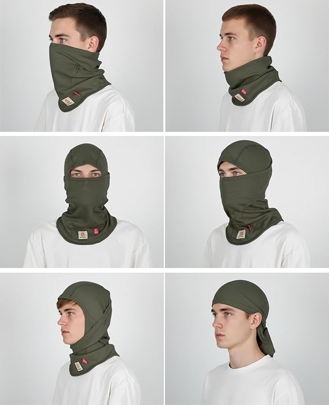 BOCOMAL FR Flame Resistant Balaclava Face Mask Arc Rated NFPA2112 CAT2 Helmet Liner Covering Hood for Welding