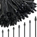 70Pcs Cable Ties Push Mount Nylon Zipper Clips Zip Ties Heavy Duty Plastic Push in Zipties for Car 7 Most Popular Sizes Self Locking Zip Tie Clips