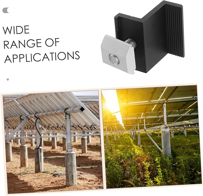 Toyvian 4pcs Photovoltaic Bracket Pressing Aluminum Solar Panel Stand Solar Panel Mounting Frames