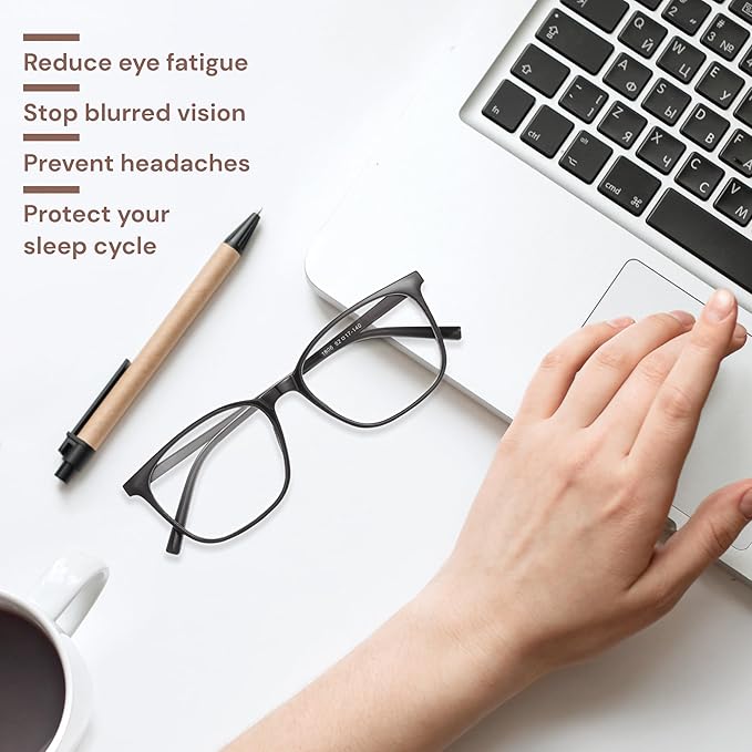 Gaoye Ultralight Blue Light Glasses for Women - Computer Protection Glasses for All Day Comfort - Anti UV Glare & Eyestrain