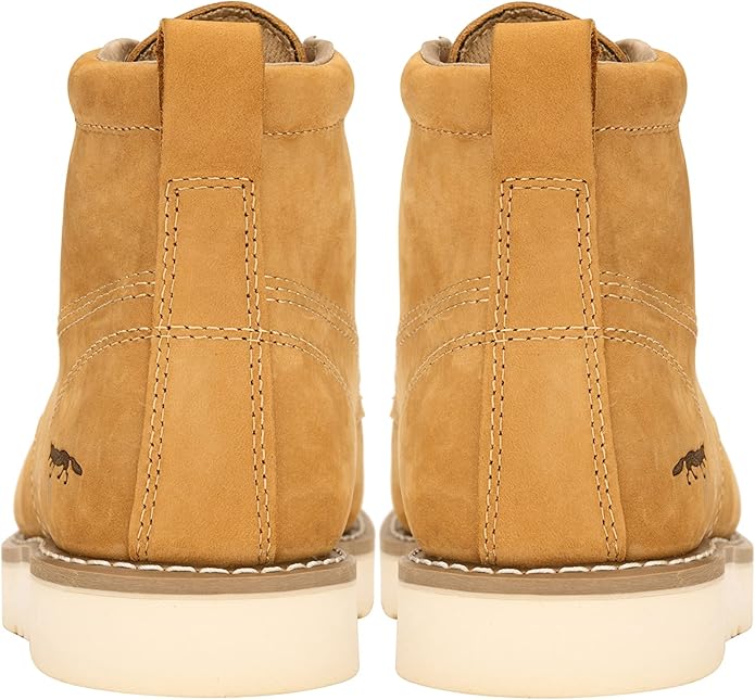 Golden Fox Work Boots 6" Men's Moc Toe Wedge Comfortable Boot for Construction