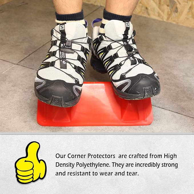 ANLULOAD Flatbed Edge Protector, Edge Corner Tie Down Protector, Flatbed Accessories Plastic Protector，Protects Cargo Edges from Wear and Tear。（RED，30packs） Size:10.55＂x6.25＂x4.56＂