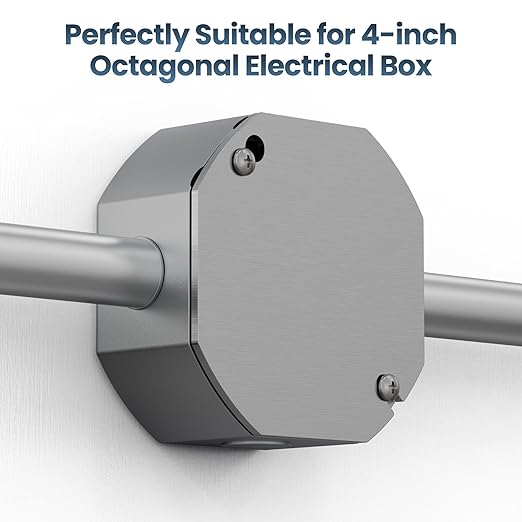 12Pcs Octagon Electrical Box Cover Plates, Junction Box Cover, Metal Electric Box Cover Plate, Galvanized Flat Blank Electric Box Covers for 4 Inch Octagonal/Square Electrical Box