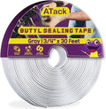 ATack Gray Butyl Seal Tape 1/8-Inch x 3/4-Inch x 30-Foot Leak Proof Putty Tape for RV Repair, Window, Boat Sealing, Glass and EDPM Rubber Roof Patching