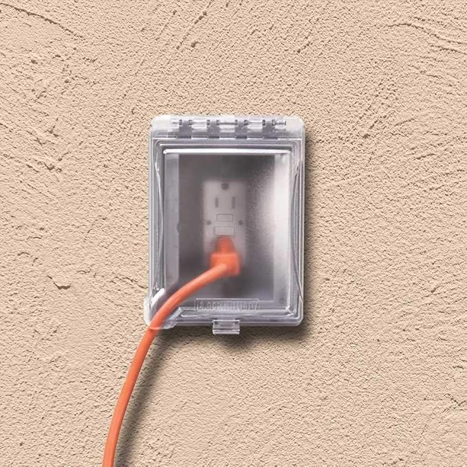 TayMac MR420CG 1-Gang Recessed Enclosure Extra Duty, 6-in-1 Nonmetallic Weatherproof in-Use Cover, Horizontal/Vertical, Gray