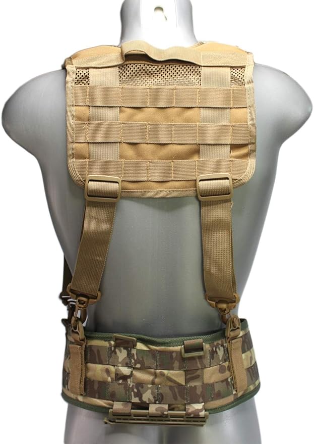 MELOTOUGH Tactical Outdoor H-Harness Duty Belt Suspenders (Battle Belt not Included)