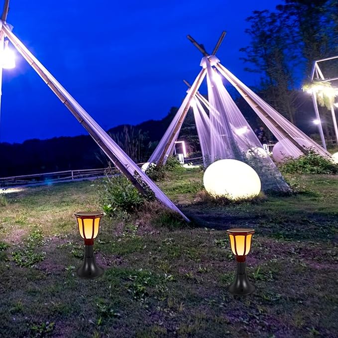 DOITOOL Solar Lawn Lamp Base Replacement Garden Light Holder Lightweight Durable Ground Lamp Holder for Outdoor Pathway and Yard Lighting 2.75X2.36X0.82In