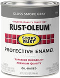 Rust-Oleum 7786502 Protective Enamel Paint Stops Rust, 32-Ounce, Gloss Smoke Gray