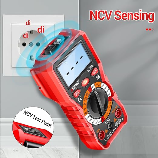 ANENG Multimeter with Backlit LCD,Ohm Volt Amp Meter,Non Contact Voltage Tester Measures DC AC Voltage,Current,NCV,Resistance,Continuity,Diodes,Electric Tools for Automotive Battery Test