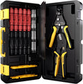 Solar Crimper Tool Kit for 14-10 AWG Solar Panel Cable, with 10 Pairs Solar Connectors, Solar Crimper, Automatic Wire Stripper and Wrench, Solar Installation Assembly Tools