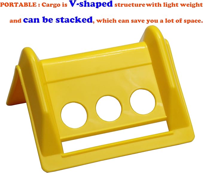 20 Pack Edge Corner Protector With Carrying Case for Flatbed Cargo Load-4'' x 6'' Winch Ratchet Straps Plastic Protectors (Yellow)