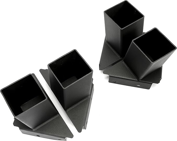 ECOTRIC Deer Stand Brackets 4x4 Deer Blind Brackets, 4Pcs Compound Angle Platform Bracket for Deer Hunting, Shooting Shack, Observation Decks, Tree Houses, Swing Sets, Outdoor Platforms