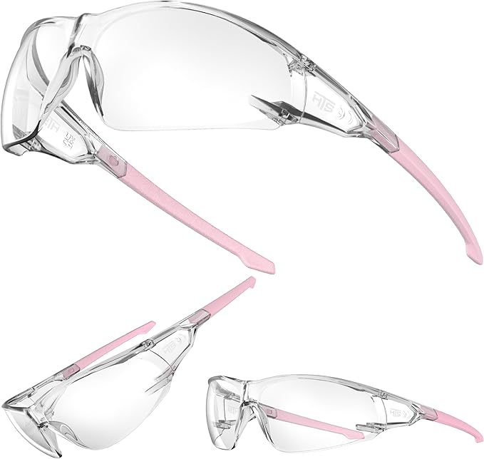 HTS HUNTERSKY ANSI Z87.1 Anti-Fog Clear Safety Glasses Pickleball Youth Baseball Lab Chemistry Goggles Scratch Resistant
