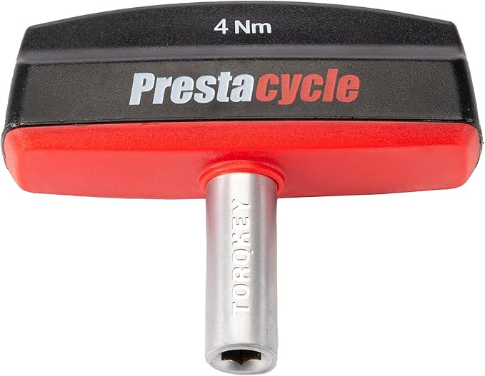 Prestacycle Pro TorqKeys 4Nm T-Handle Torque Limiting Tool – Torque Wrench Bit with Ergonomic Low-Profile Grip, Magnetic 1/4" Hex Bit Retention, Durable Zinc Shaft