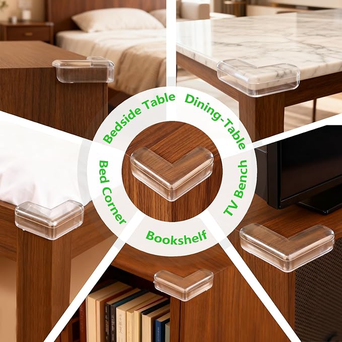 Baby Corner Protector Corner Protector Baby Furniture Corner Protection Transparent Cover Sharp Furniture and Table Top Edges with Adhesive 16 Pack(L-Shaped)