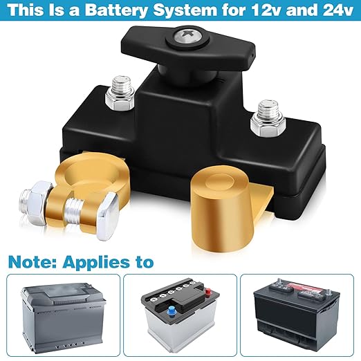 Pure Copper Car Battery Power Cut-Off Switch Breaker, Stable Transmission Smart Car Battery Disconnect Supplies, High Conductivity Disconnect Switch, Truck, Boat or Rv