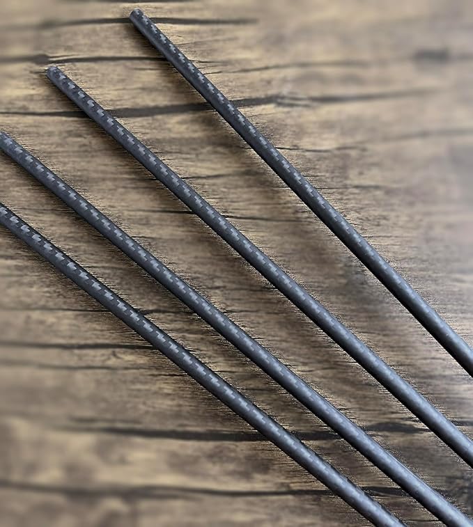 4pcs Carbon Fiber Tube 8mmx6mmx350mm 3K roll Wrapped Twill Matte Finish