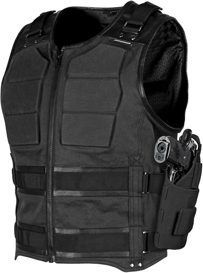 Speed and Strength mens Motorcycle Vest, Black, XX-Large US
