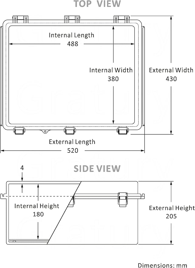 Junction Box, IP67 Waterproof Plastic Enclosure for Electrical Project, Hinged Grey Cover, Includes Mounting Plate and Wall Bracket (Grey Cover with Inner Door, 20"×16.1"×7.9")