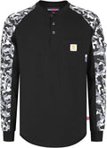 BOCOMAL FR Shirts 6oz Lightweight Flame Resistant Long Sleeve Henley Shirt Fire Retardant Workwear NFPA2112 CAT2