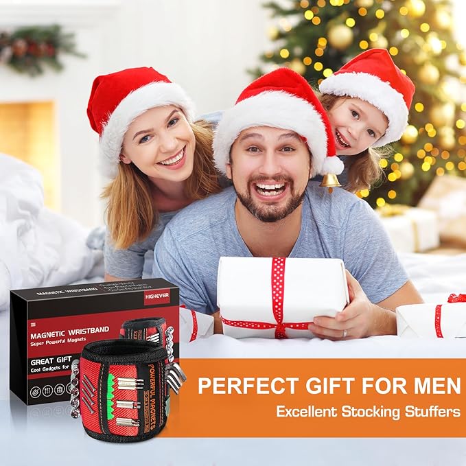 Father Day Gifts from Daughter Wife Son Magnetic Wristband: Men Tool Gifts for Men Him Belt Magnet Wrist for Holding Screws Nails Cool Gadgets Ideas Grandpa Father Day Gifts for Husband Papa Dad