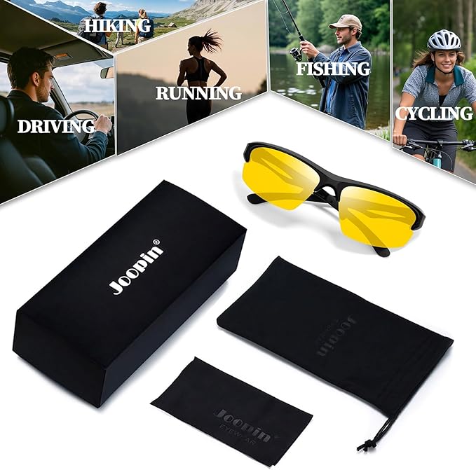 Joopin Sports Sunglasses Polarized UV400 Protection Wrap Around Sun Glasses Shades for Men Women