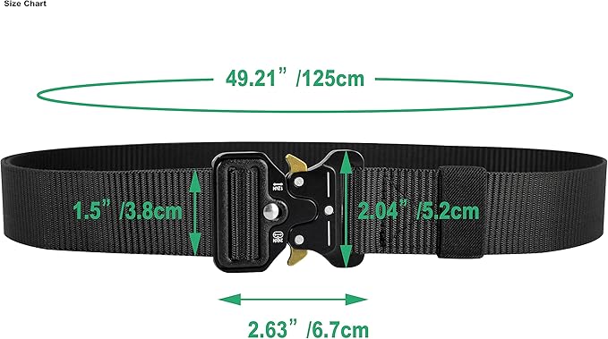 DOOPAI Tactical Belt for Men, 3Pack Military Nylon Web with Heavy Duty Quick Release Metal Buckle