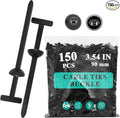 150Pcs Nylon Universal Cable Tie Buckle - New Multifunctional Nylon Zip Ties, Heavy Duty Plastic Rivet T Zip Ties Style, for Daily Maintenance And Fixing Of Automobiles