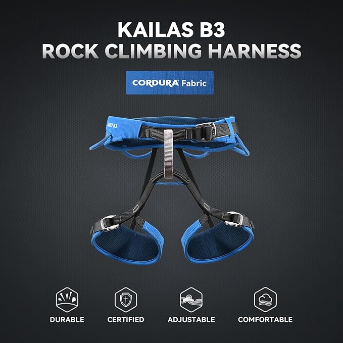 KAILAS B3 Rock Climbing Harness Men Adjustable Roofing Harness Indoor Climbing Rappelling Harness Women Protect Durable