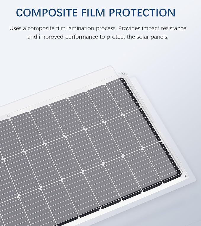 XINPUGUANG Flexible Solar Panel 100W 12V Monocrystalline Solar Kit Hightweight module, 10A charge controller ,Extension cable for RV Boat Cabin Car (100W-1)