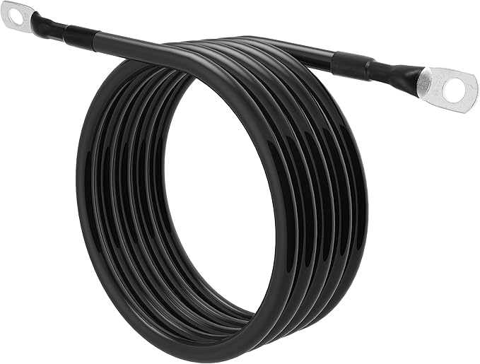 6 AWG Battery Cable 6AWG Gauge Battery Inverter Cables for Automotive Solar Marine Boat RV Car Motorcycle (6 AWG, 5FT, 5/16")