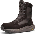NORTIV 8 Men's 8" Composite Toe Work Boots, Lightweight Side Zipper ASTM F2412-24 & ASTM F2913-24 Safety Military Boots for All-Day Comfort, Peakforce-Nano