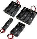 SDTC Tech 4-Pack 1/2/3/4 x AA Battery Holder with Wire Leads 1.5/3/4.5/6 Volt Battery Case Box Kit for Arduino Project Led Circuit Experiment