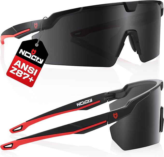 NoCry Tinted Safety Glasses For Men and Women with Premium Anti-Fog & Anti-Scratch — 100% UV Protection — Safety Sunglasses for Men or Z87 Sunglasses for Women — Perfect ANSI Z87 Safety Glasses Tinted