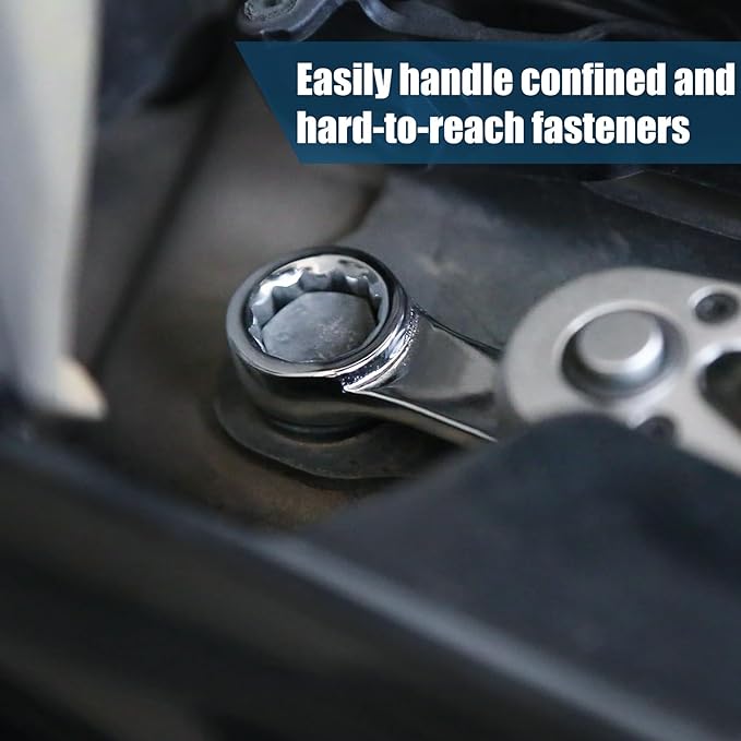 Torque Adapter Set SAE 12PCS, Includes 5/16", 3/8", 7/16", 1/2", 9/16", 5/8", 11/16", 3/4", 13/16", 7/8", 3/8" Torque Wrench Adapter, 12 Point Torque Extender Adapter with 1/2" + 1/4" Drive Converters