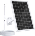 Zivif 13W Solar Panel for Outdoor Security Cameras, USB-C, Micro USB & 5.5x2.1mm DC Output, 360° Adjustable Mount, IP66 Waterproof, 7.2FT Cable, Compatible with Battery-Powered Cameras