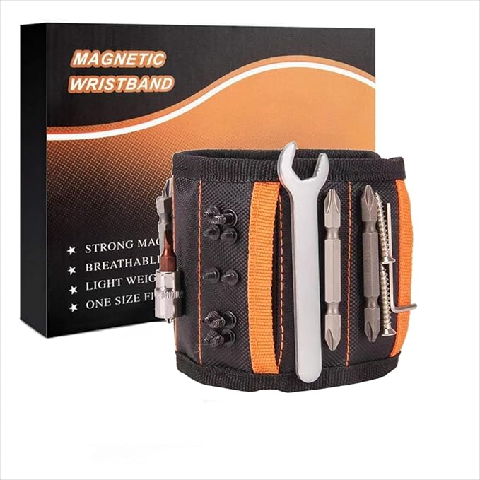 Magnetic Wristband for Tools, Telescoping Magnetic Pick Up Tool, Stocking Stuffers for Men, Gift for Men Women Husband (Ideal for Dad Birthday Father’s Day/Christmas Gift)