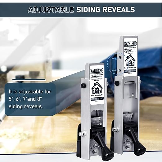 Siding Installation Tools, Siding Mounting Kit for Use with 7/16-Inch Wood/LP Sidings, Lap Sidings Gauge with Adjustable Reveals, Aluminum Body, 2 Packs